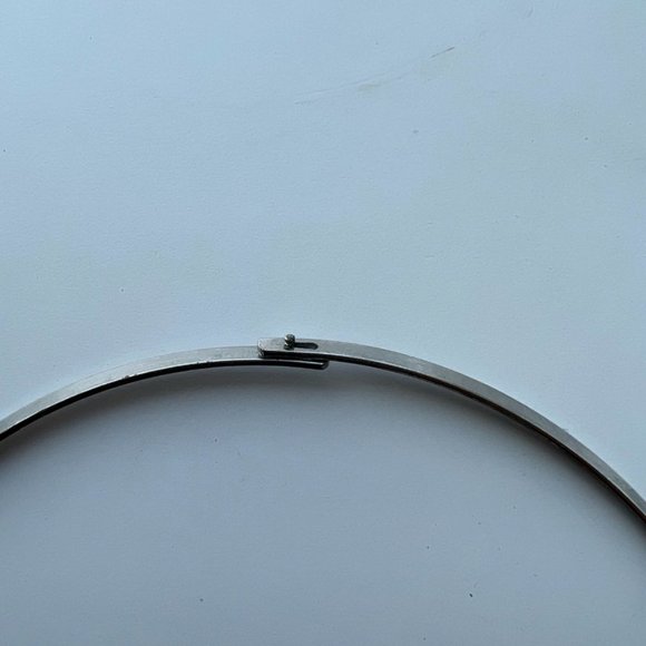 Sterling? Silver Collar Necklace Delicate - Picture 3 of 3